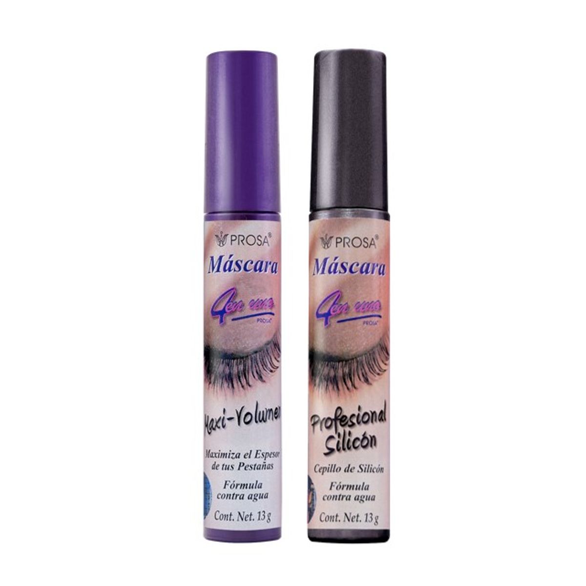 PROSA NATURAL - Pack Mascara Pestañas Maxi Volumen + Profesional Silicon Prosa