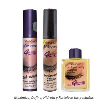 Imagen 2 del producto Pack Mascaras de Pestañas WaterProof + Fortalecedor Prosa