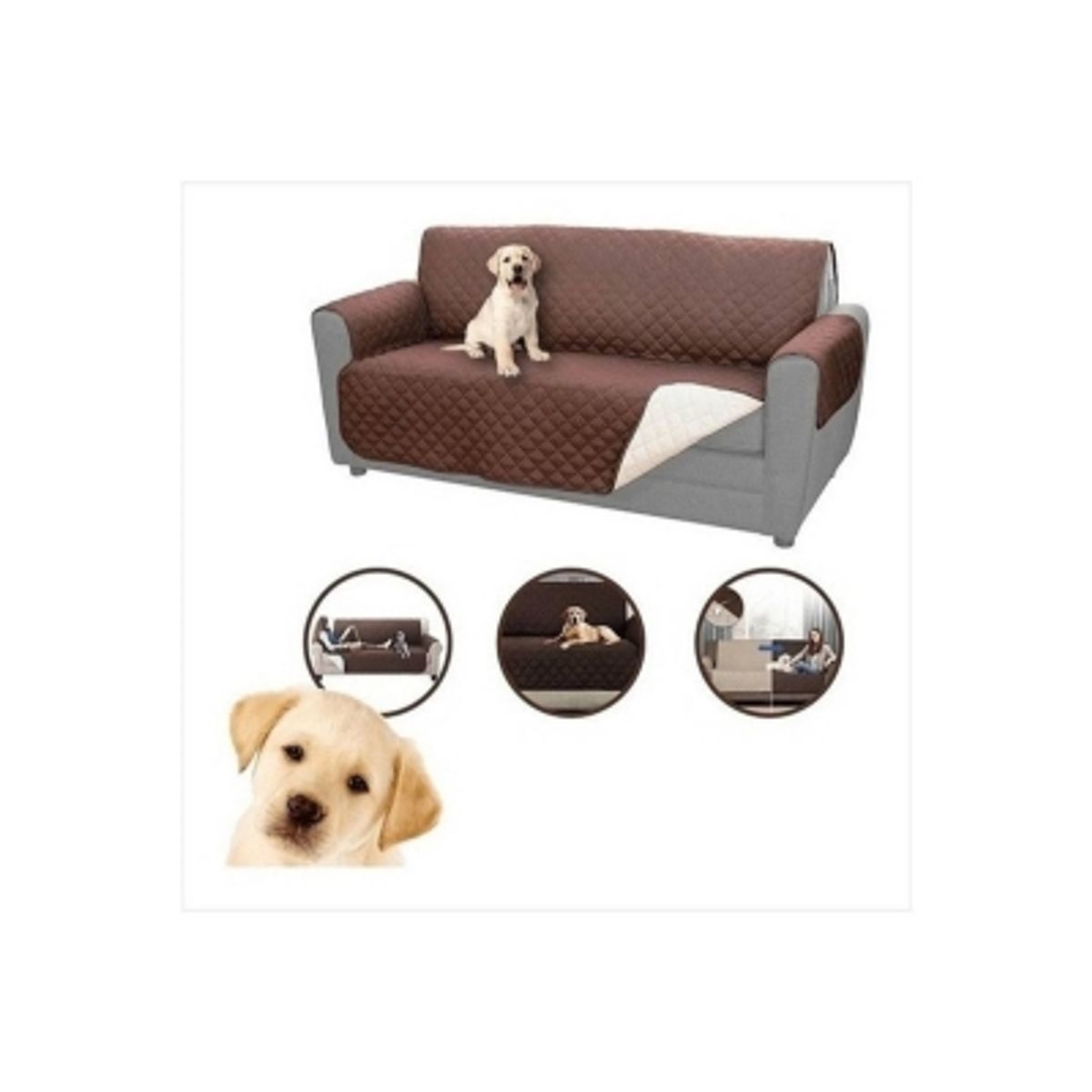 GENERICO - Funda Protector Cubre Sofa Sillon 3 Cuerpos