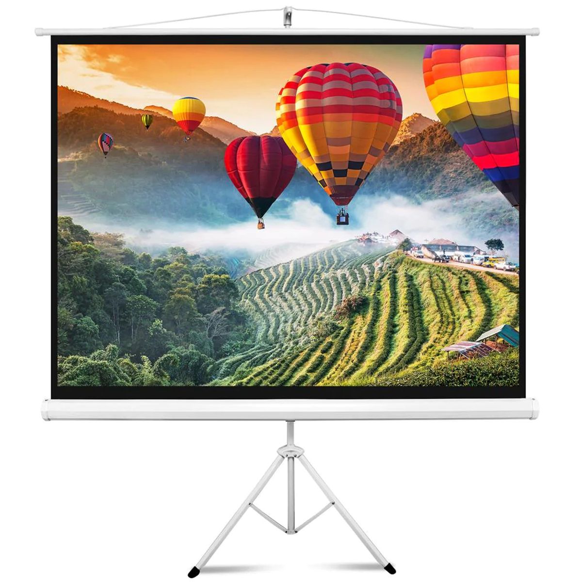 PYLE - Pantalla Telon Para Proyector de 84 pulgadas Tipo Tripode 186x105cm