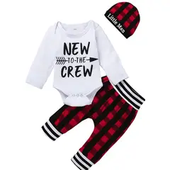 ANGO - Conjunto bebé 3 pcs New to the Crew Escoces