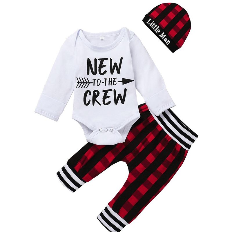 ANGO - Conjunto bebé 3 pcs  New to the Crew Escoces