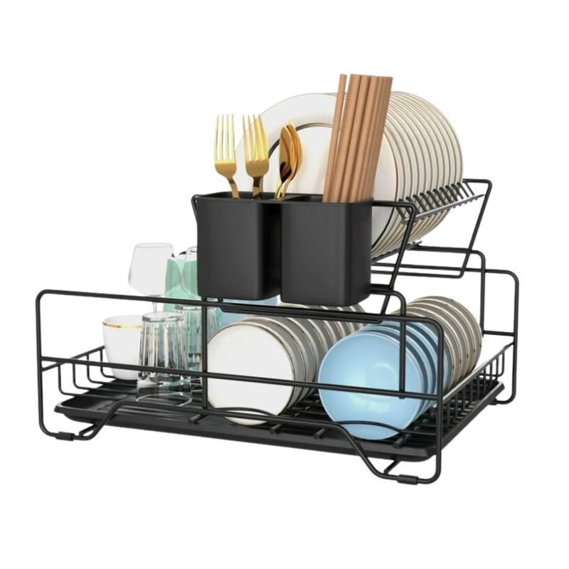 SANTU HOME & DECO - Secaplatos Desmontable 2 Niveles