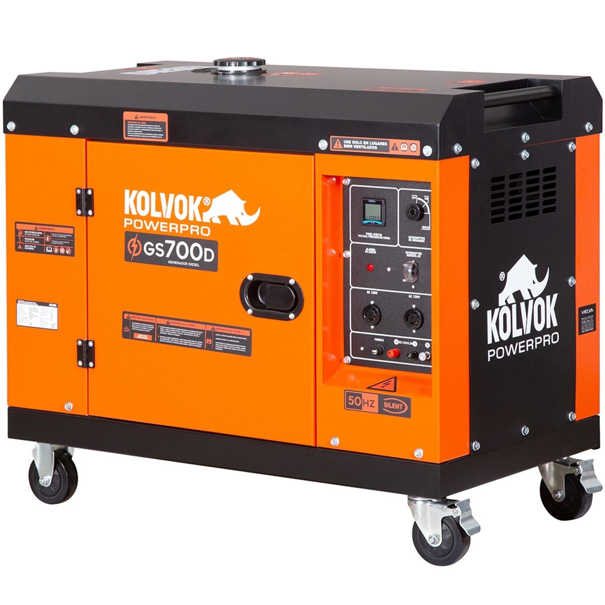 KOLVOK - Generador eléctrico a diésel 5500W partida eléctrica.