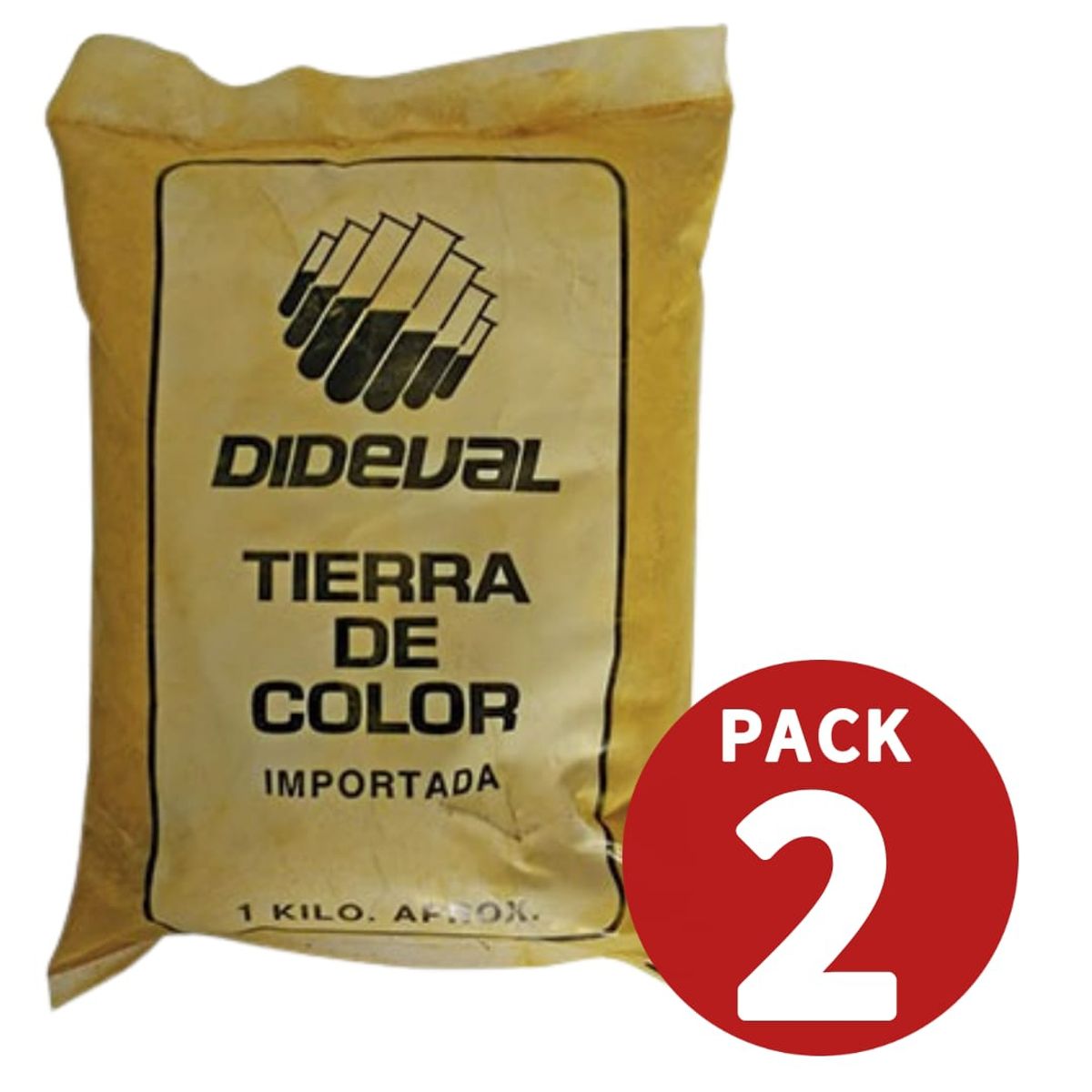 GENERICO - Tierra De Color Amarillo Bolsa 1 Kg Pack 2 Unidades