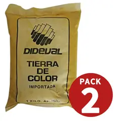 GENERICO - Tierra De Color Amarillo Bolsa 1 Kg Pack 2 Unidades