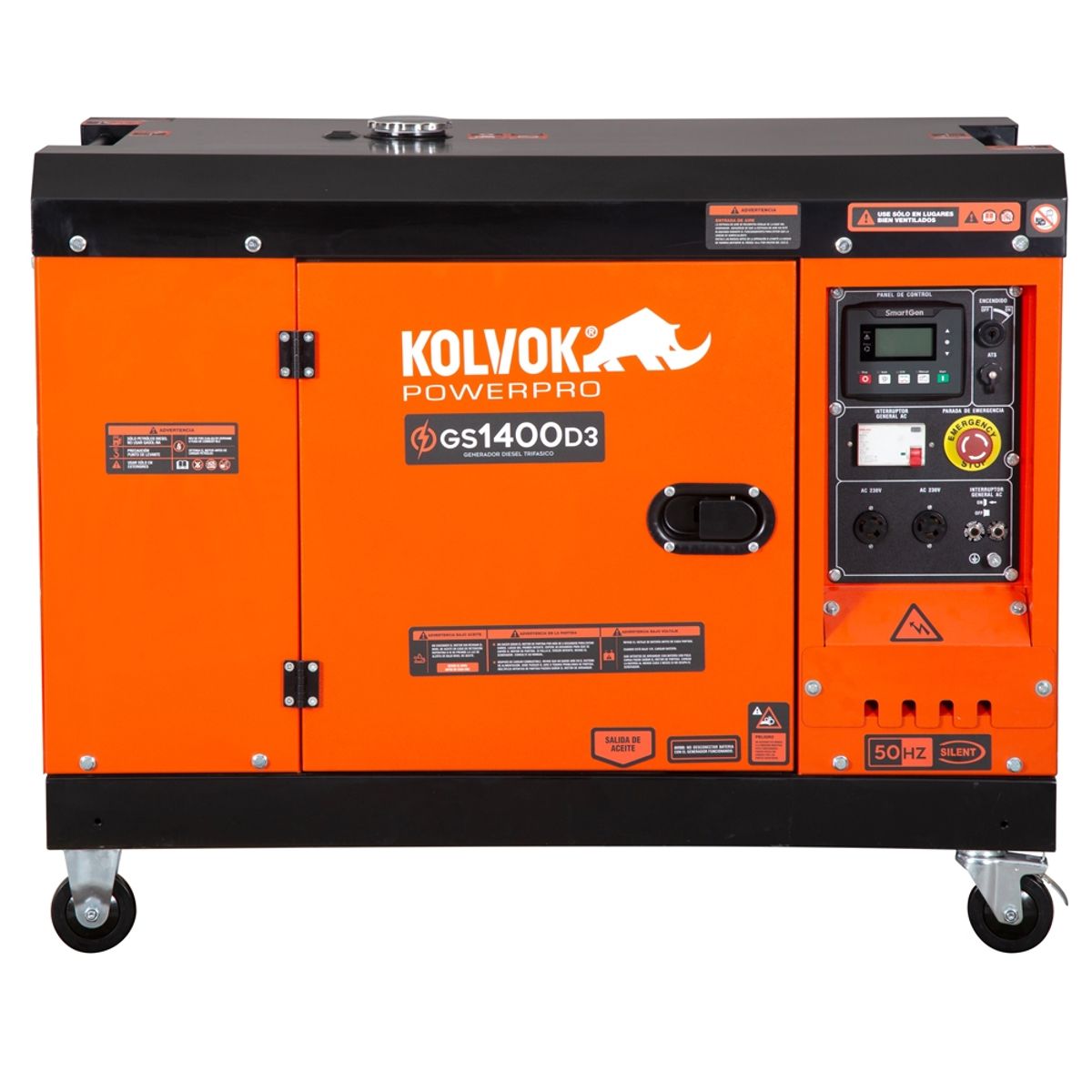 KOLVOK - Generador eléctrico a diésel 11200W trifásico partida eléctrica