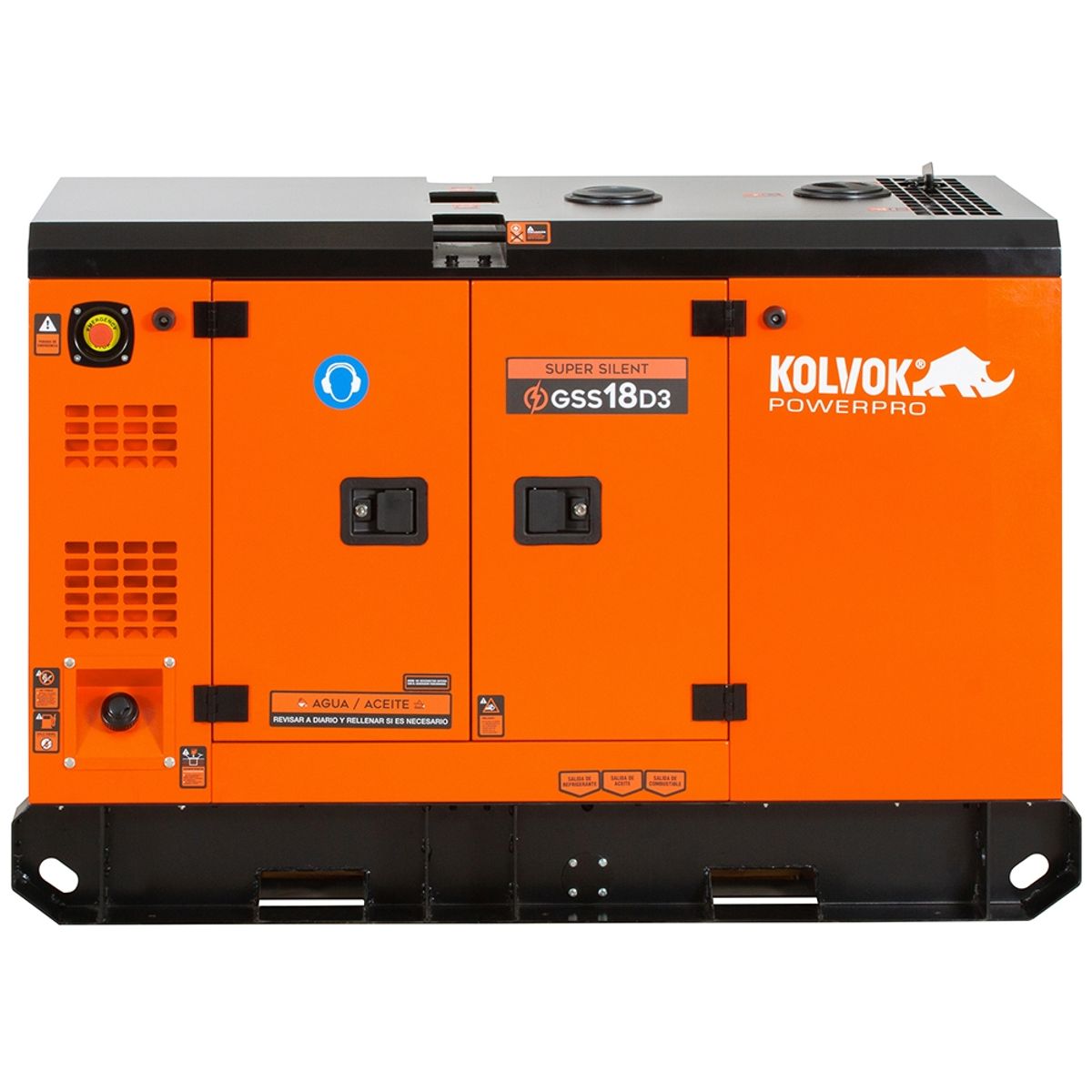 KOLVOK - Generador eléctrico a diésel 14000W trifásico partida eléctrica