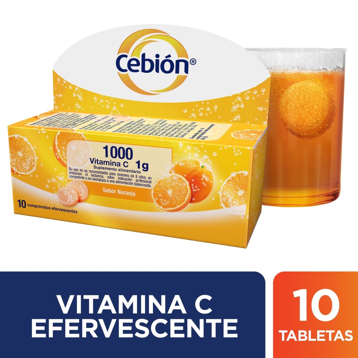 BION - Cebión Vitamina C 1000 Mg X 10 Comprimidos Efervescentes