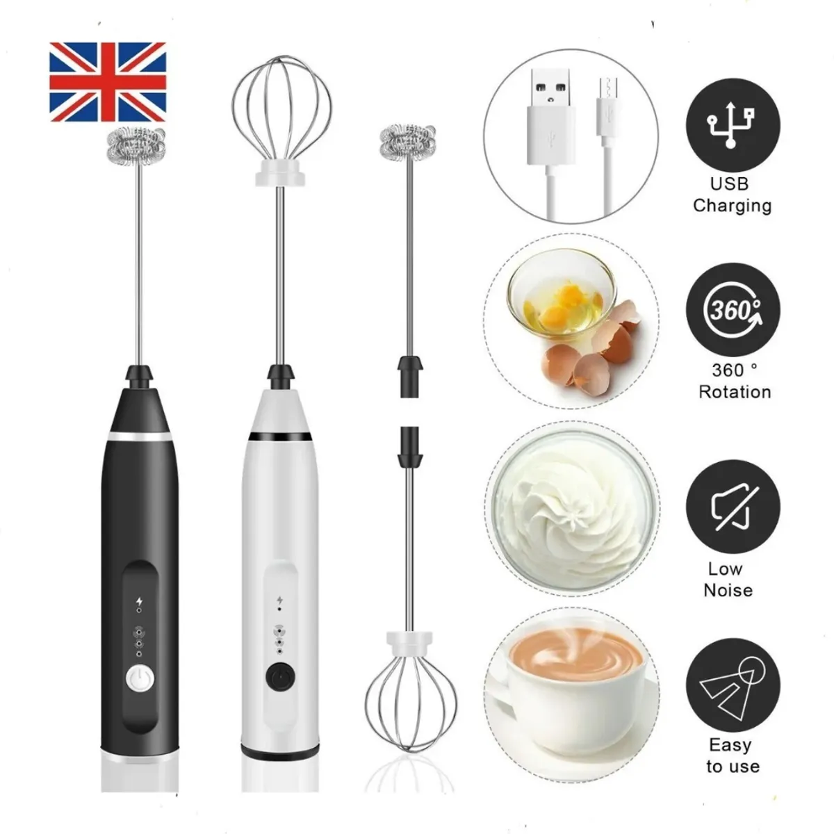 GENERICO - Mini Batidor Revolvedor De Café Y Espuma Leche Recargable