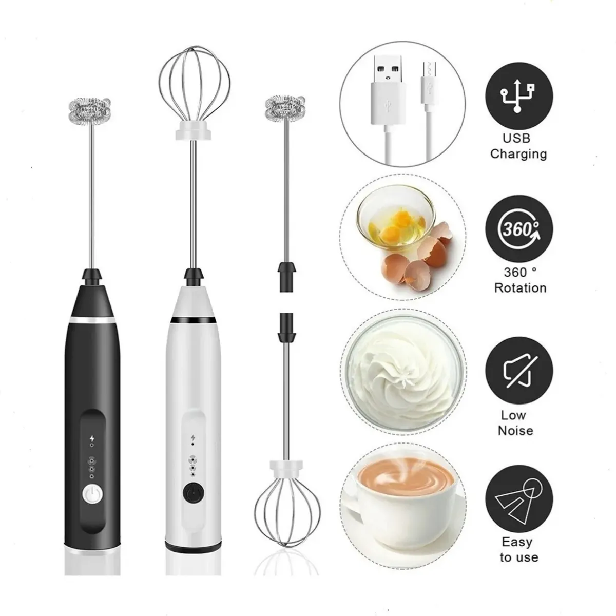 GENERICO - Mini Batidor Revolvedor De Café Y Espuma Leche Recargable