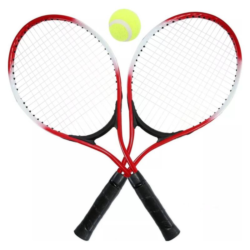 GENERICO - PACK 2 RAQUETAS TENIS PRINCIPIANTES AMATEUR + PELOTA