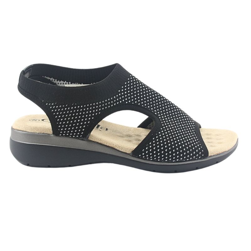CHALADA - Sandalia Mujer Negro Casual Chalada Floro-4