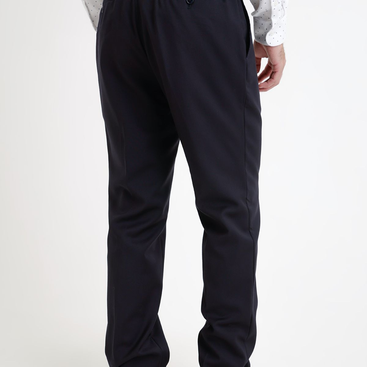 TRIAL - Pantalón Hombre Formal Lana S100'S Liso Regular Mix&Color Azul