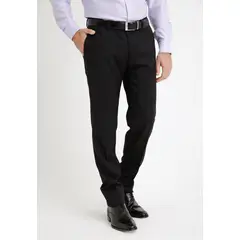 TRIAL - Pantalón Hombre Formal Lana S100'S Liso Slim Mix&Color Negro