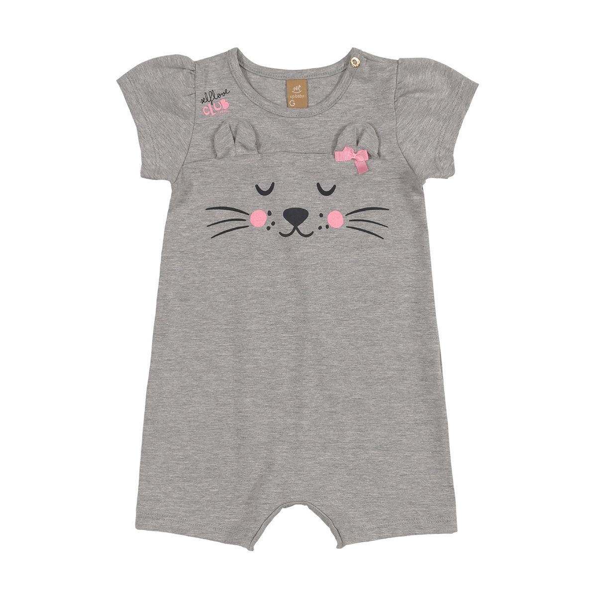 UP BABY - Enterito Perrito Gris y Rosado Up Baby