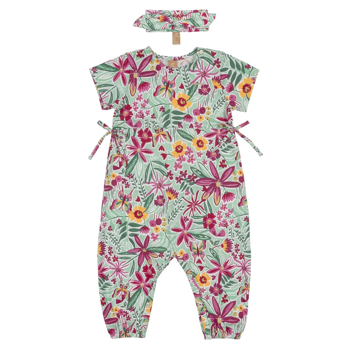 UP BABY - Enterito Floral y Cintillo Multicolor Up Baby