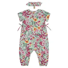UP BABY - Enterito Floral y Cintillo Multicolor