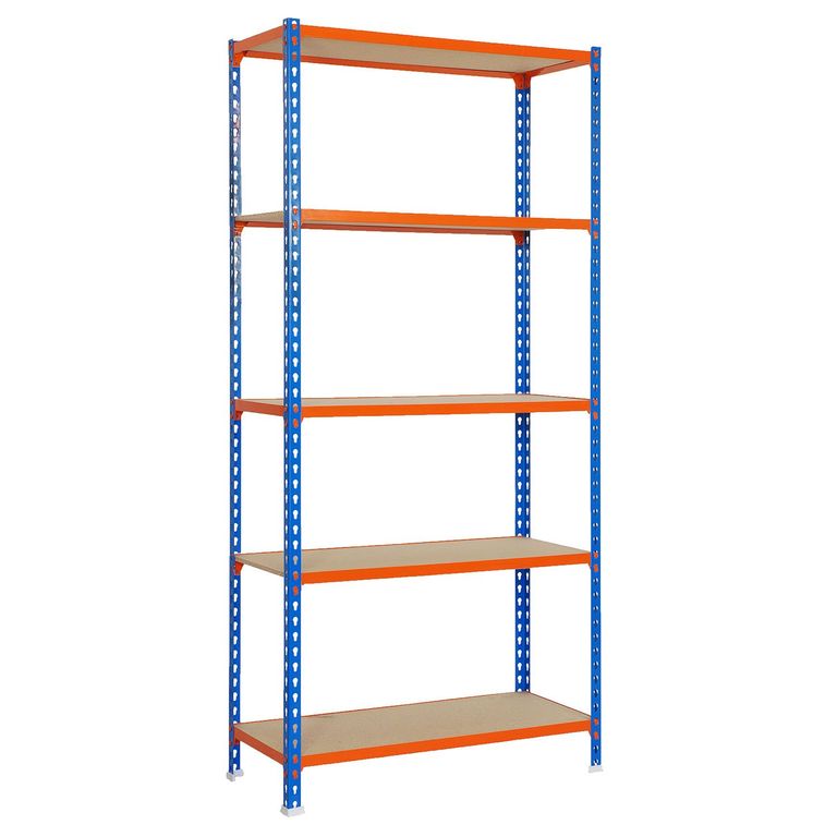 Estanteria Maderclick 5400 AzulNaranjaMadera