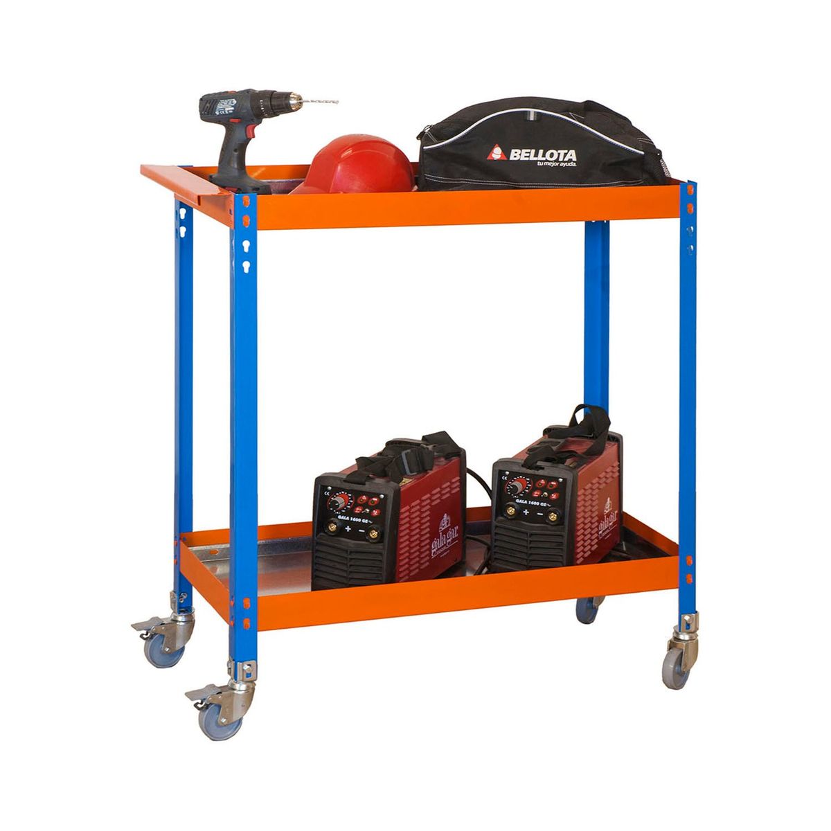 SIMONRACK - Carro Simonwork Wagon 2/400 Metal Azul/Naranja/Gal