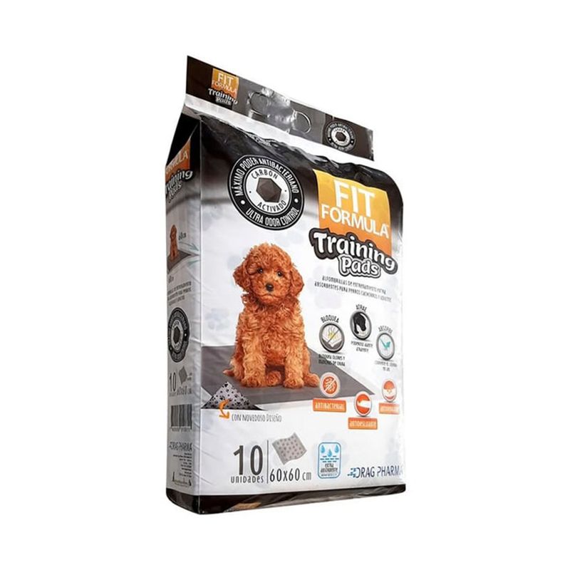 FIT FORMULA - Sabanillas De Entrenamiento Perros Con Carbon 60x60cm 10 Un FIT FORMULA