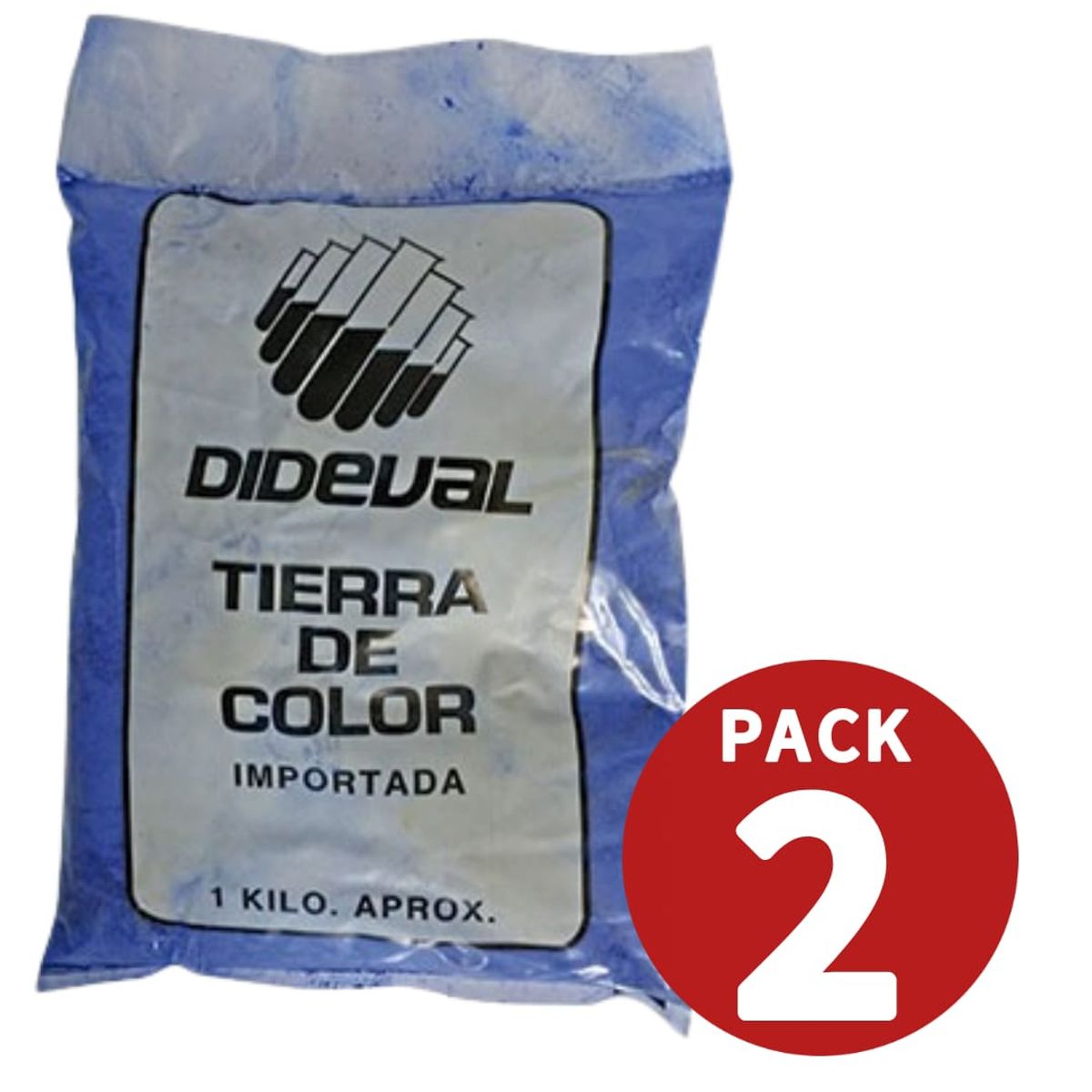 GENERICO - Tierra De Color Azul Bolsa 1 Kg Pack 2 Unidades