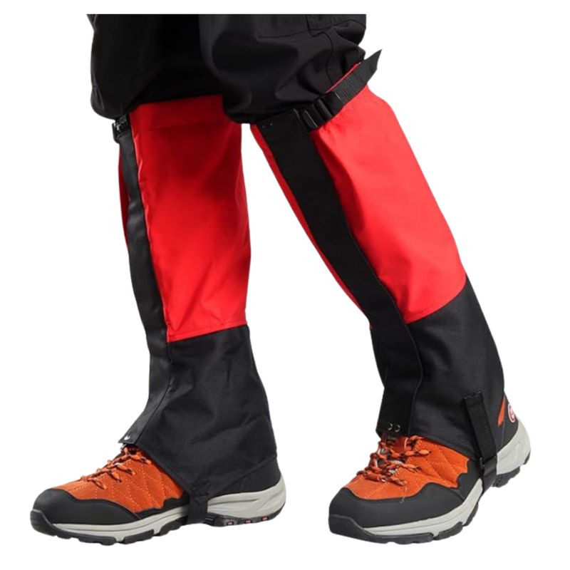 EKOI - Polainas Impermeable Trekking Nieve Outdoor Rojo