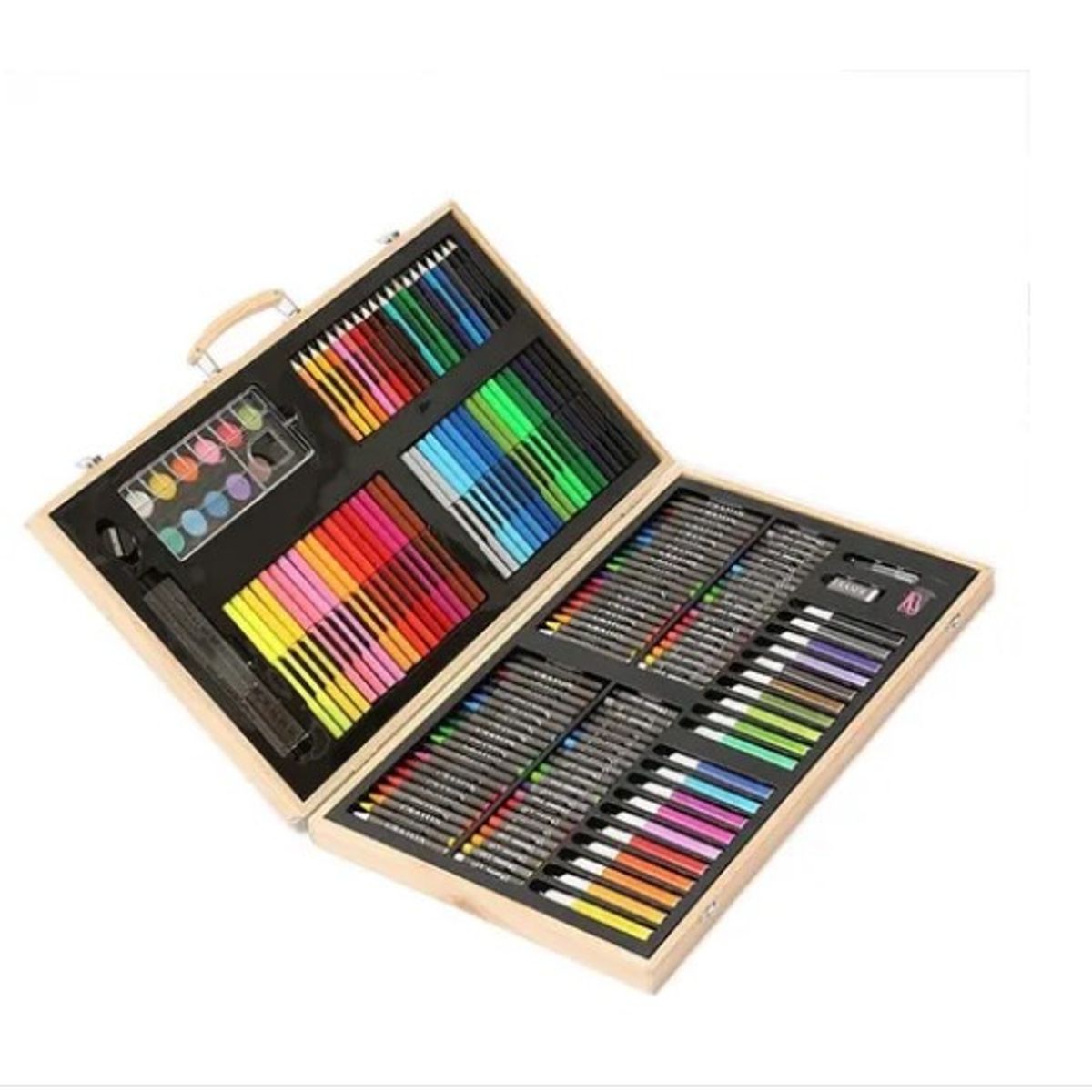 OFERTABKN - Set De Arte 180 Pcs Lapices Para Colorear Maleta De Madera