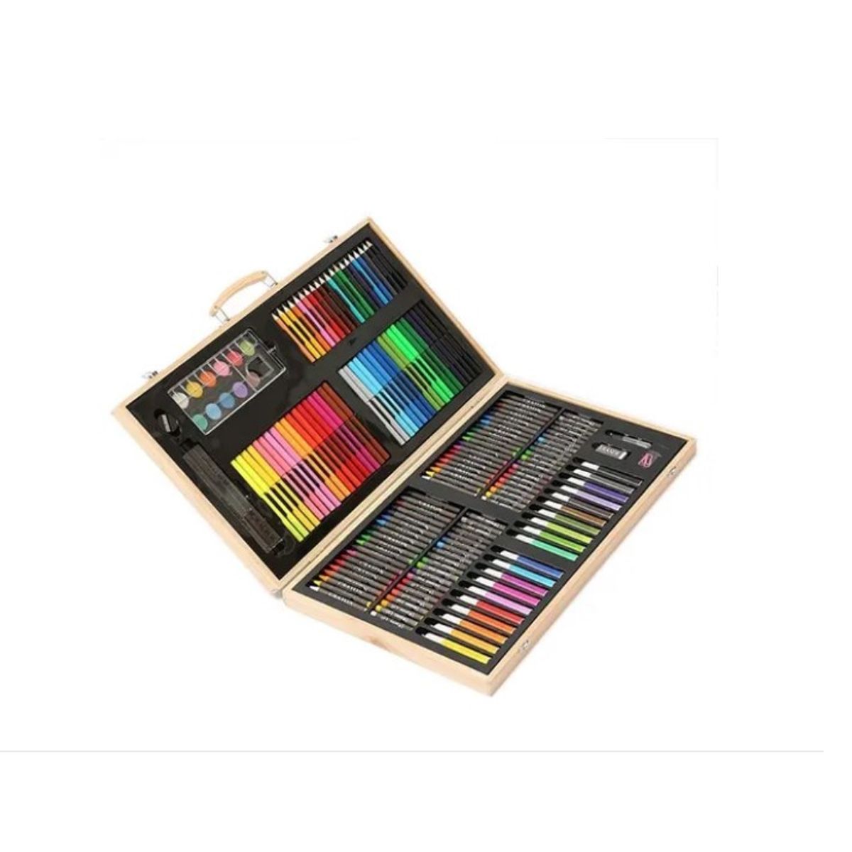 OFERTABKN - Set De Arte 180 Pcs Lapices Para Colorear Maleta De Madera