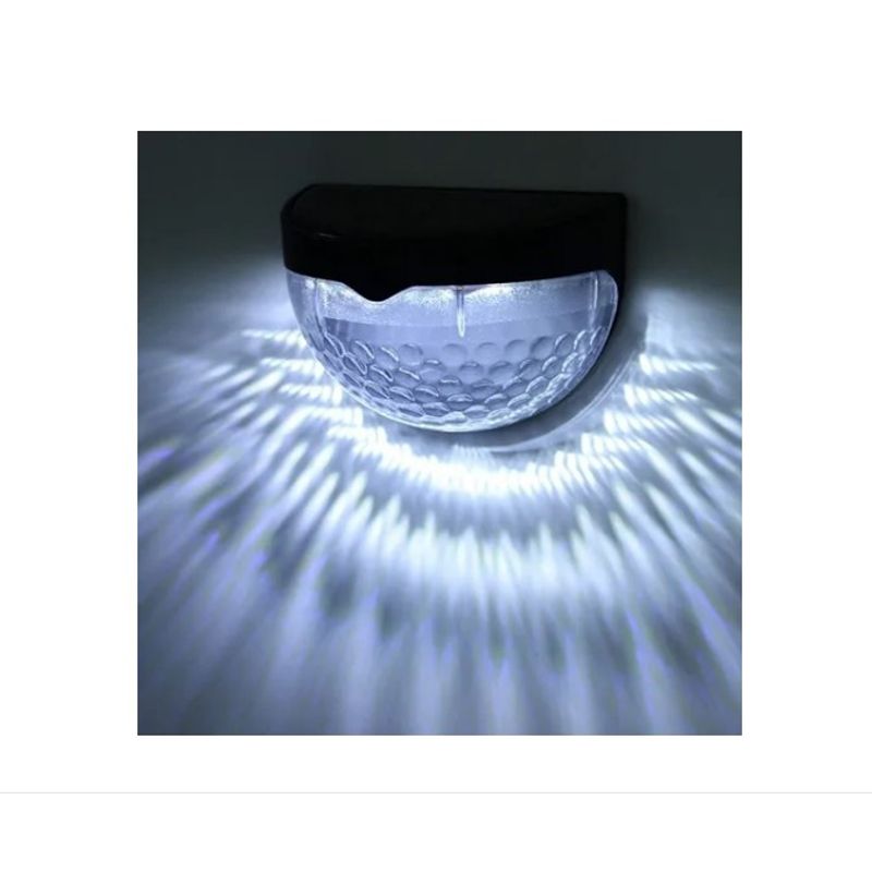 OFERTABKN - Pack 2 Aplique Foco Solar 6 Led Decoración Exterior Elegante Fria