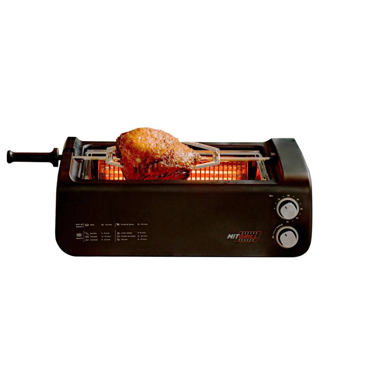 MITGRILL - MITGRILL parrilla eléctrica smokeless con spiedo