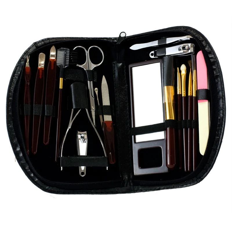GENERICO - Set 18 Piezas Manicure Pedicure Estuche Corta Uñas Belleza