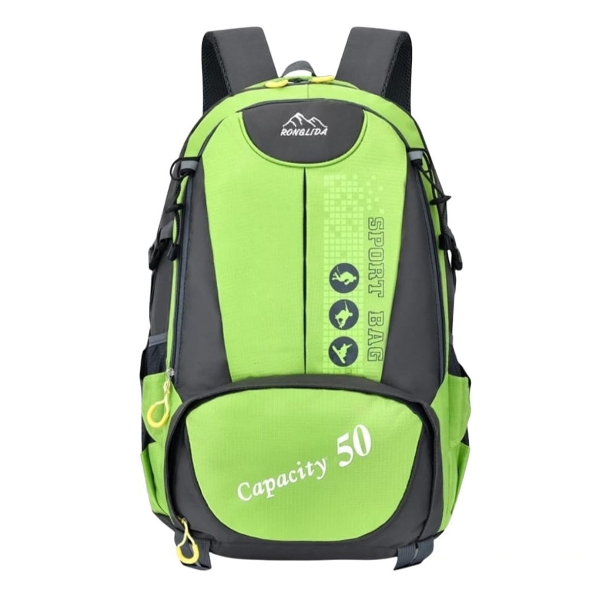 MV MOVAC - Mochila Ligera 50L Trekking Camping Impermeable Capacidad