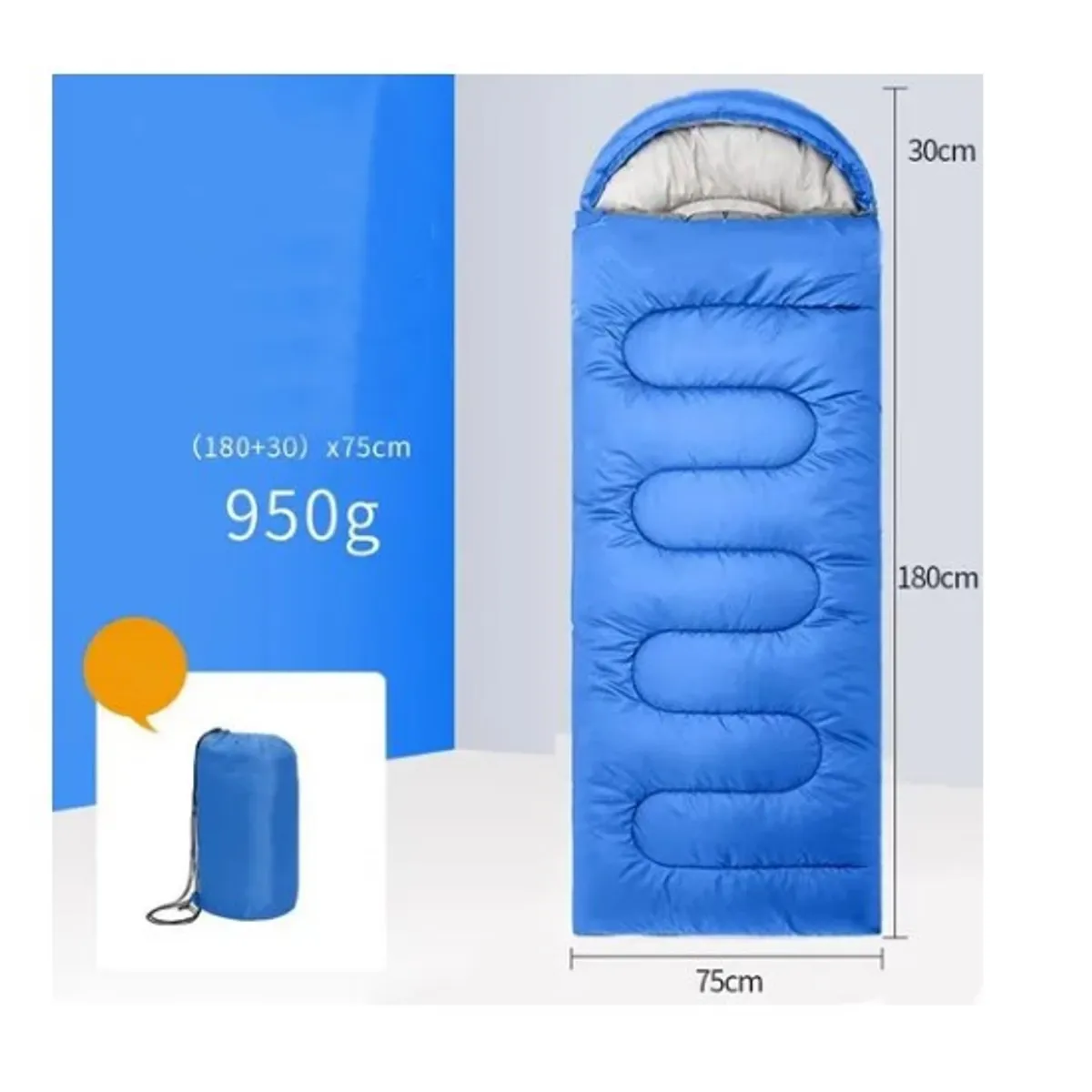 OFERTABKN - Saco de Dormir Camping con Gorro Algodón