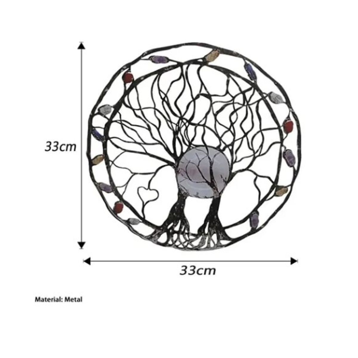 OFERTABKN - Adorno Colgante Metálico Para Pared 33 Cm