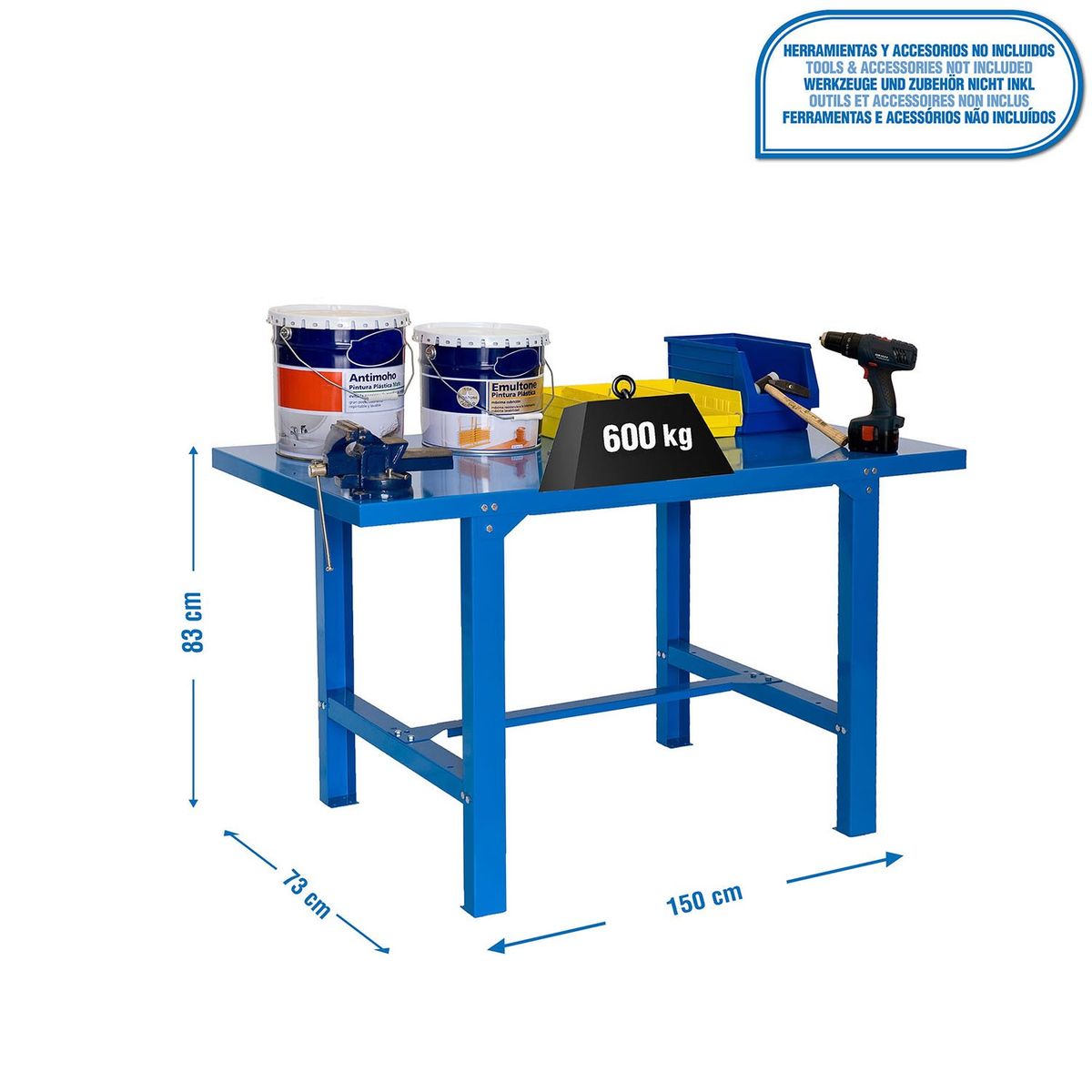 SIMONRACK - Banco Simonwork BT6L Metal 1500 Azul