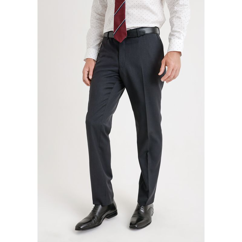 TRIAL - Pantalón  hombre Formal Regular fit Mix & Color Lana Gris marengo