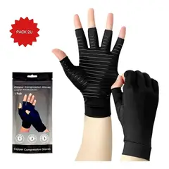 GENERICO - Guantes De Cobre Para Artritis Túnel Carpiano Pack 2 Pares S