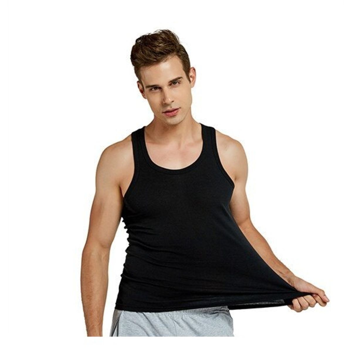 GARSIL - Polera Musculosa Para Hombre 100 Algodon - Camiseta Sin Mangas.-