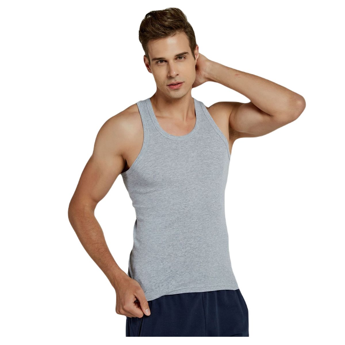 GARSIL - Polera Musculosa Para Hombre 100 Algodon - Camiseta Sin Mangas.-