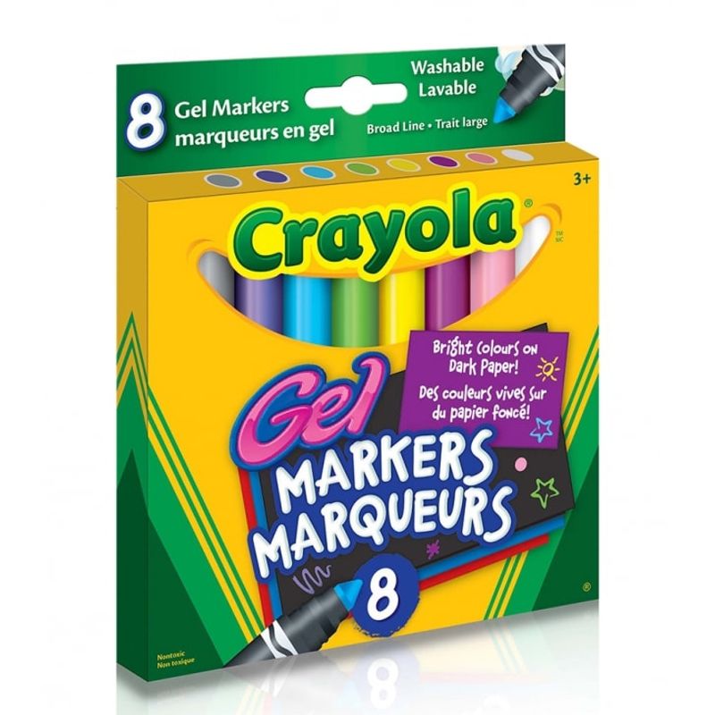 CRAYOLA - Set 8 Marcadores Jumbo de Colores Gel Lavables