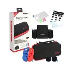 GENERICO - Kit Protector Nintendo Switch Bolso Lámina Grip Case Joy 7 en 1