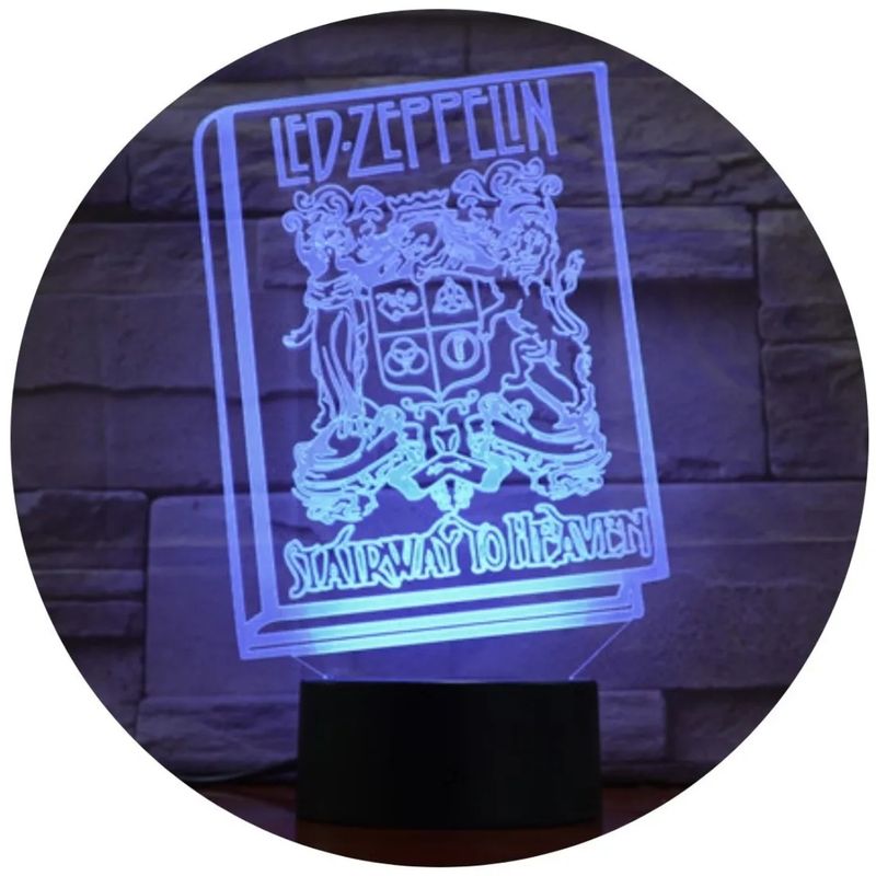 3DILUTION - Lámpara 3D Led Zeppelin Fanart Base Agrietada