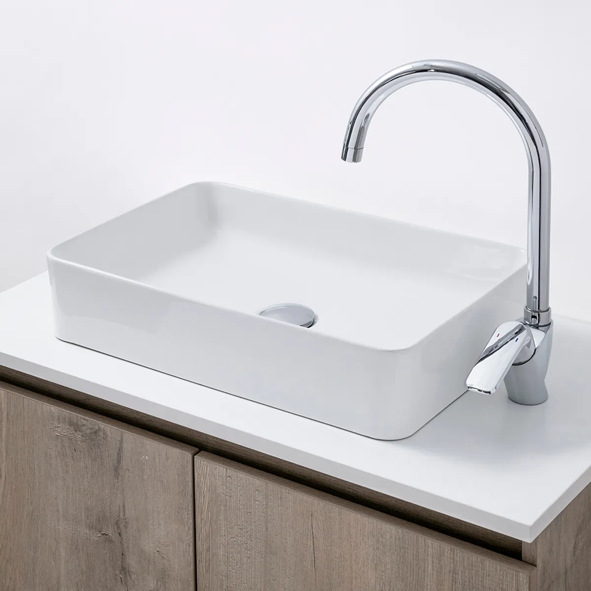 STRETTO - Vanitorio sobre cubierta rect. 50 cm.