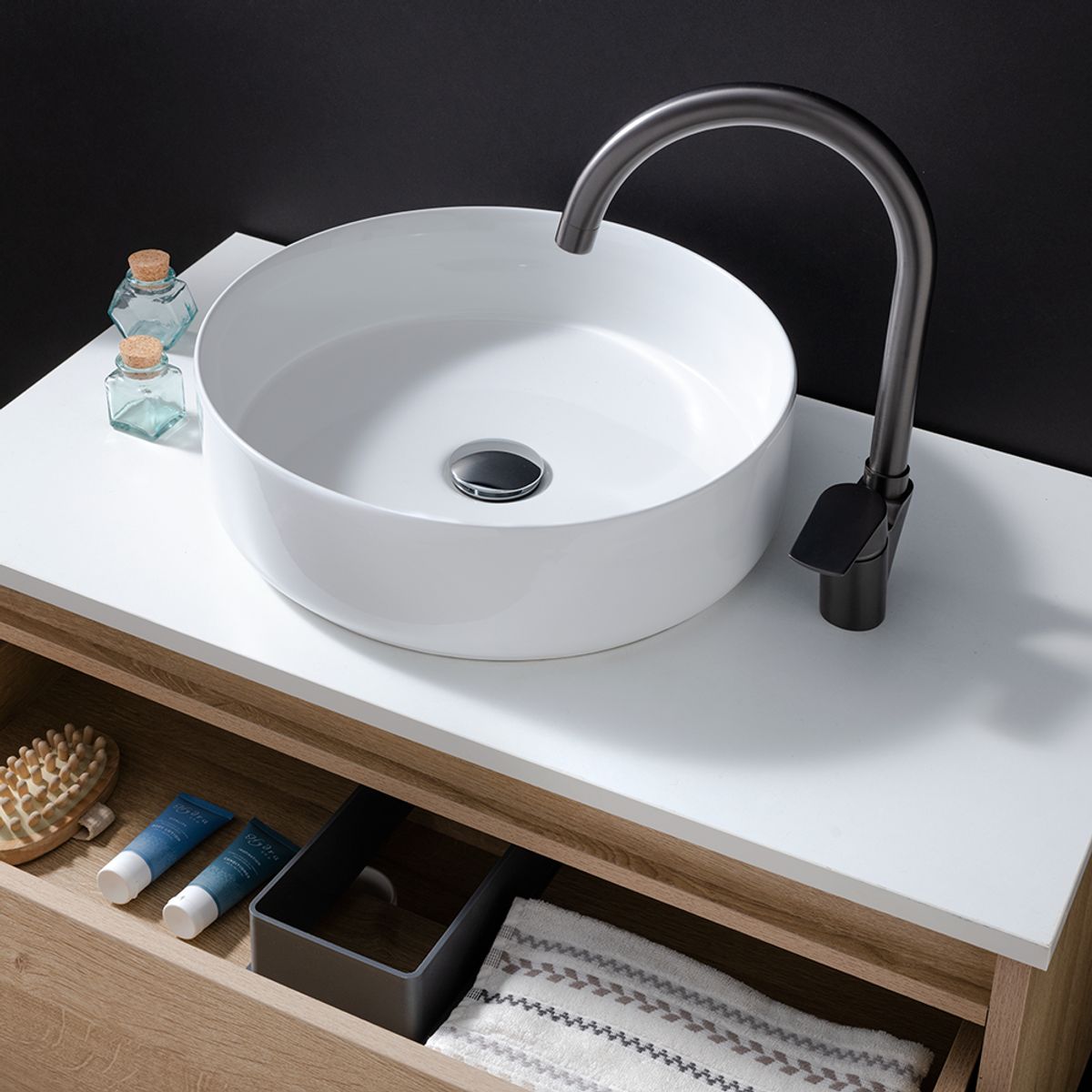 STRETTO - Vanitorio sobre cubierta red. 41 cm.