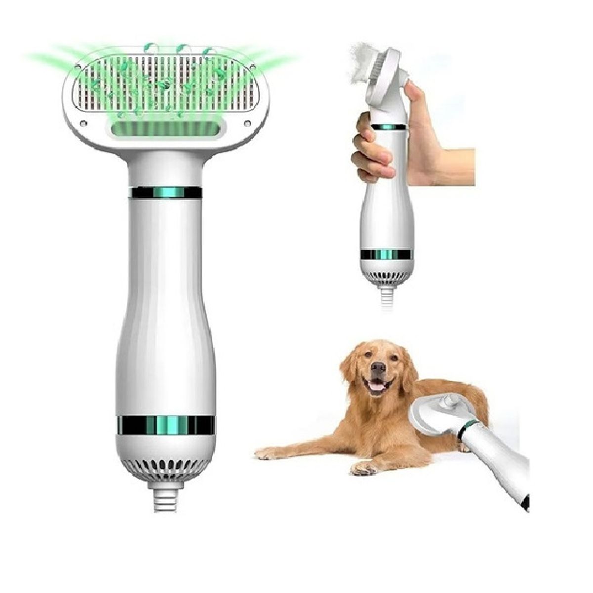 GENERICO - Cepillo Secador Quita Pelos Mascotas Perro Gato Saca Pelusas