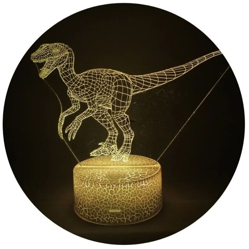 3DILUTION - Lámpara 3Dilution Velociraptor Base Agrietada