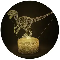 3DILUTION - Lámpara Velociraptor Base Agrietada