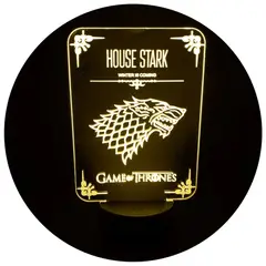 3DILUTION - Lámpara 3D Game of Thrones Stark Base Negra