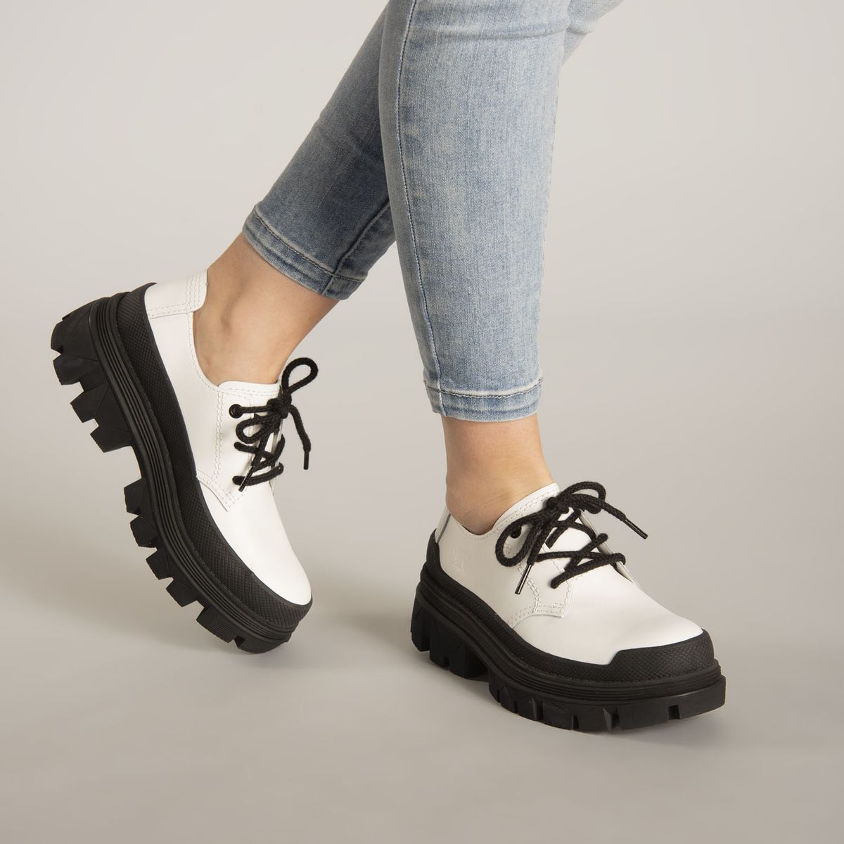 CAT - Zapato Mujer Hardwear Oxford Blanco CAT